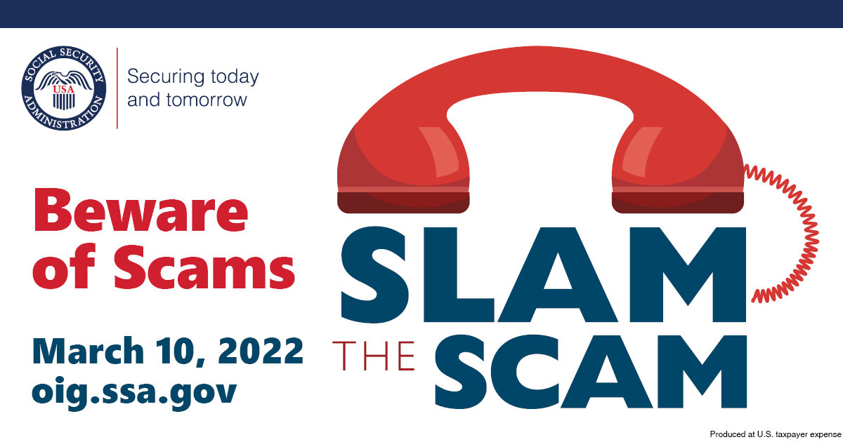 Social Security and OIG Hold National Slam The Scam Day