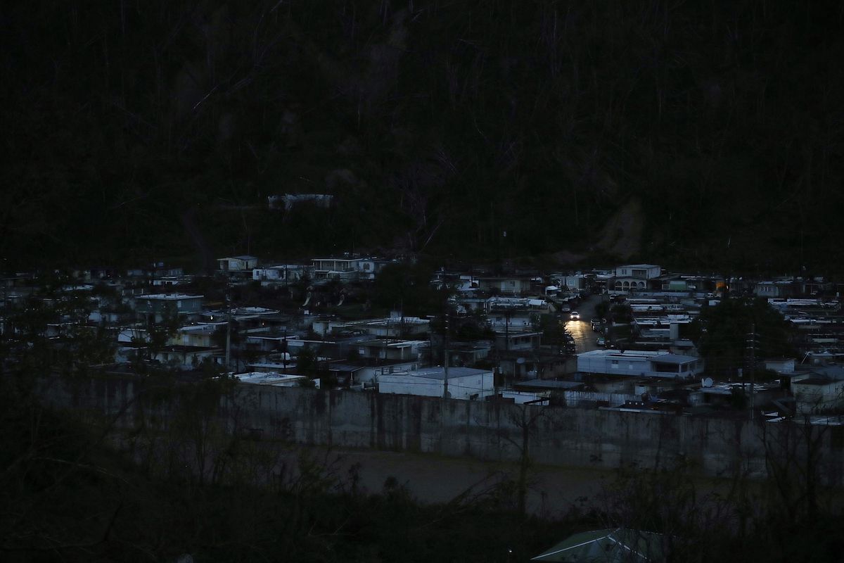 A Third of Puerto Rico Remains in the Dark for the Second Day