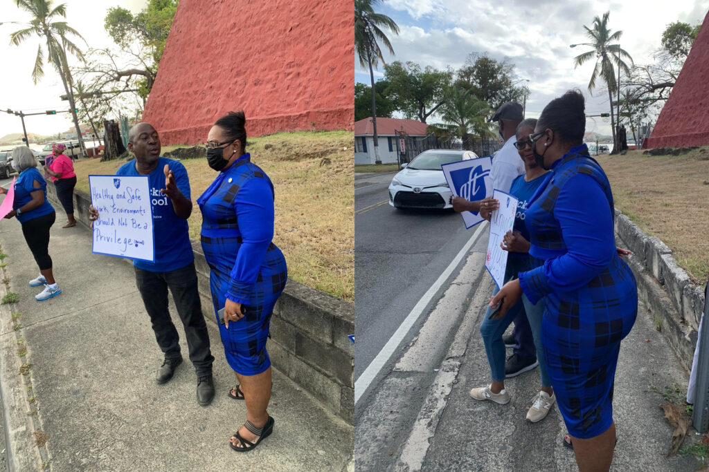 St. Thomas American Federation of Teachers Protest Working Conditions In The Schools