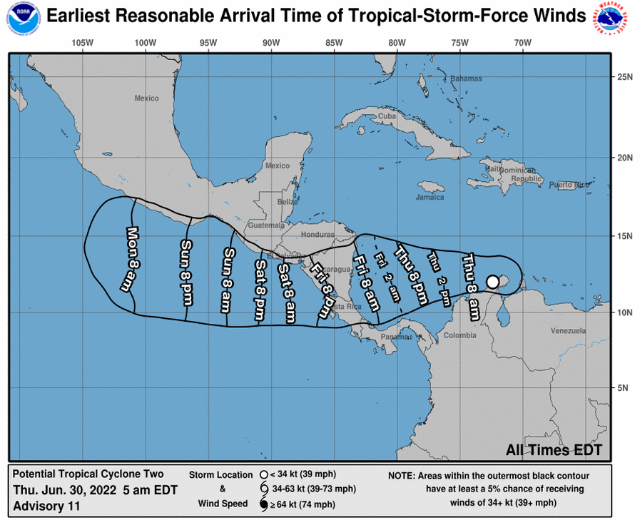 USVI and Puerto Rico Keeps A Wary Eye On Tropical Disturbance Moving Towards Windward Islands