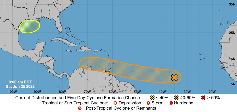 Tropical Storm Bonnie Continues To Trundle Towards The Caribbean
