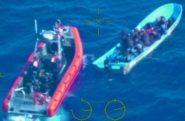 Coast Guard Hands Off 36 Dominicans To A D.R. Navy Vessel