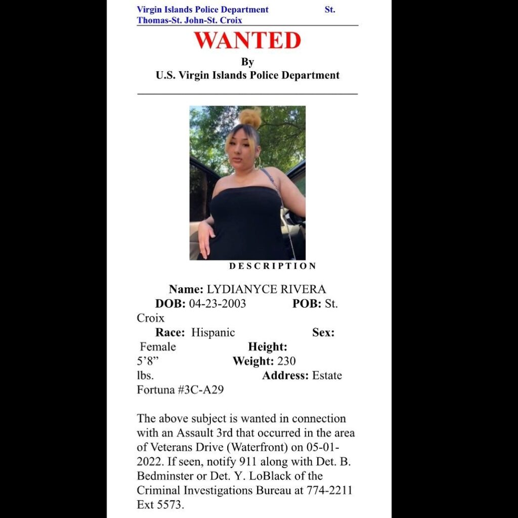 Help Police Find St. Croix Woman Wanted For Waterfront Assault