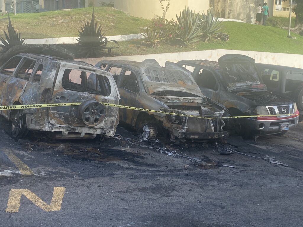VIFS Extinguishes Vehicles On Fire At Contant Towers