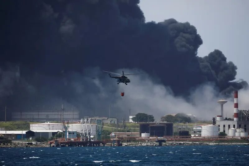 Cuba Fire Rages at Fuel Storage Port; Mexico, Venezuela Sending Help