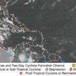 Dry Air, Saharan Dust Shutting Down Tropical Wave’s Chances of Blossoming