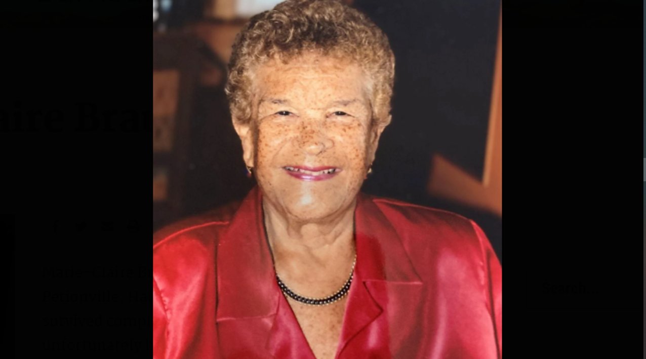 Obituary Notice: Marie-Claire Braure of Petionville, Haiti