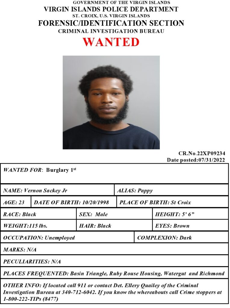 Help Police Find Vernon Sackey Jr. Wanted For Burglary