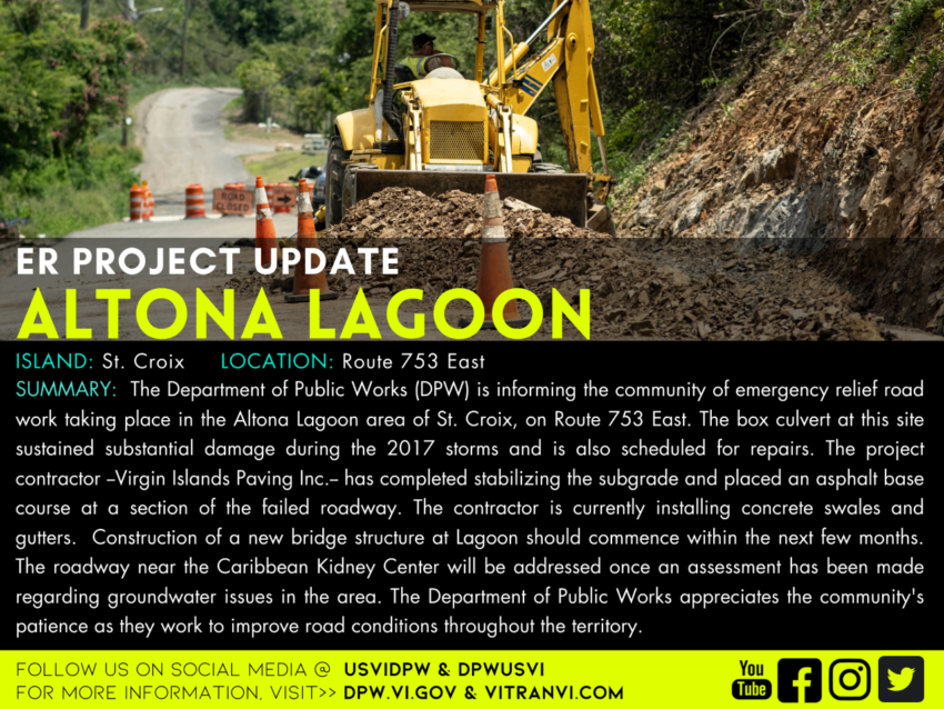 Emergency Road Work Continues At Altona Lagoon, DPW Says