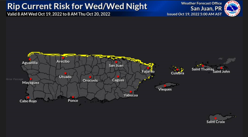 'Life-Threatening Rip Currents' Projected For St. Thomas, Culebra and Puerto Rico Today