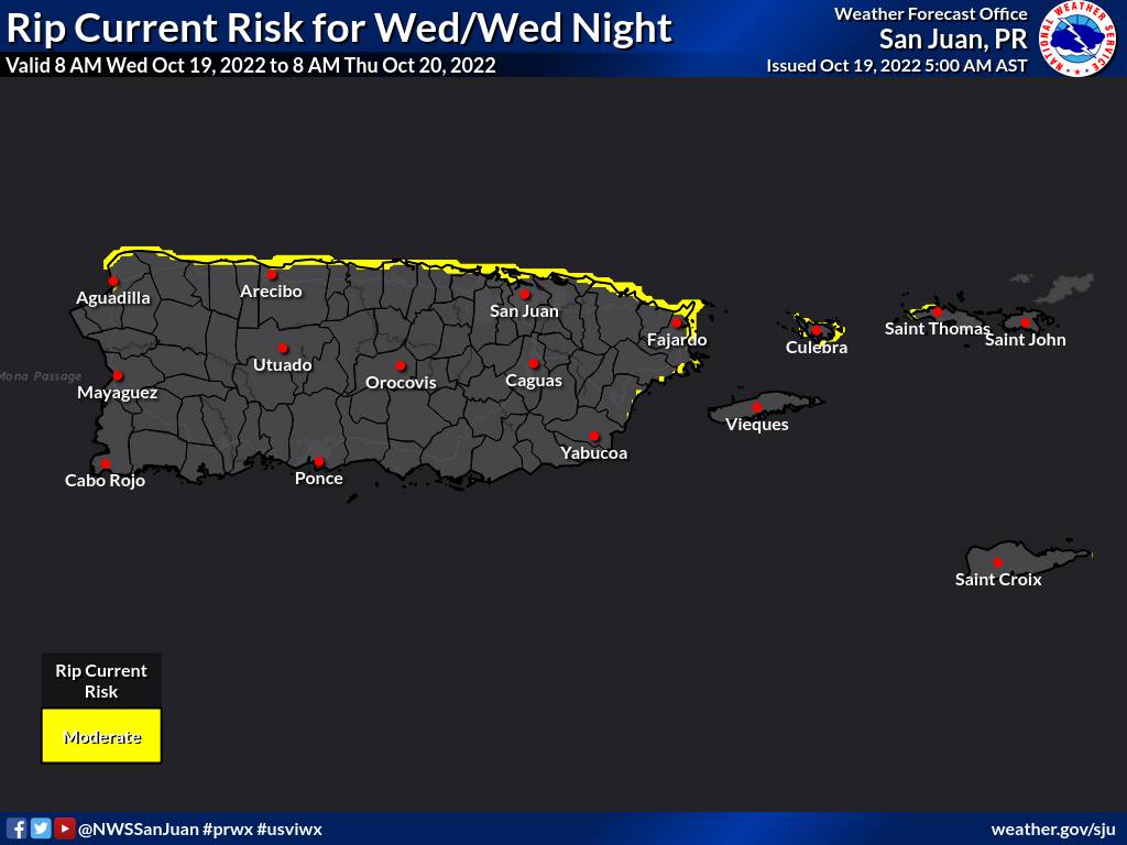 'Life-Threatening Rip Currents' Projected For St. Thomas, Culebra and Puerto Rico Today