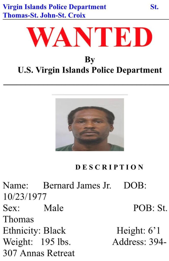 Help Police Find St. Thomas Native Bernard James Wanted On St. Croix