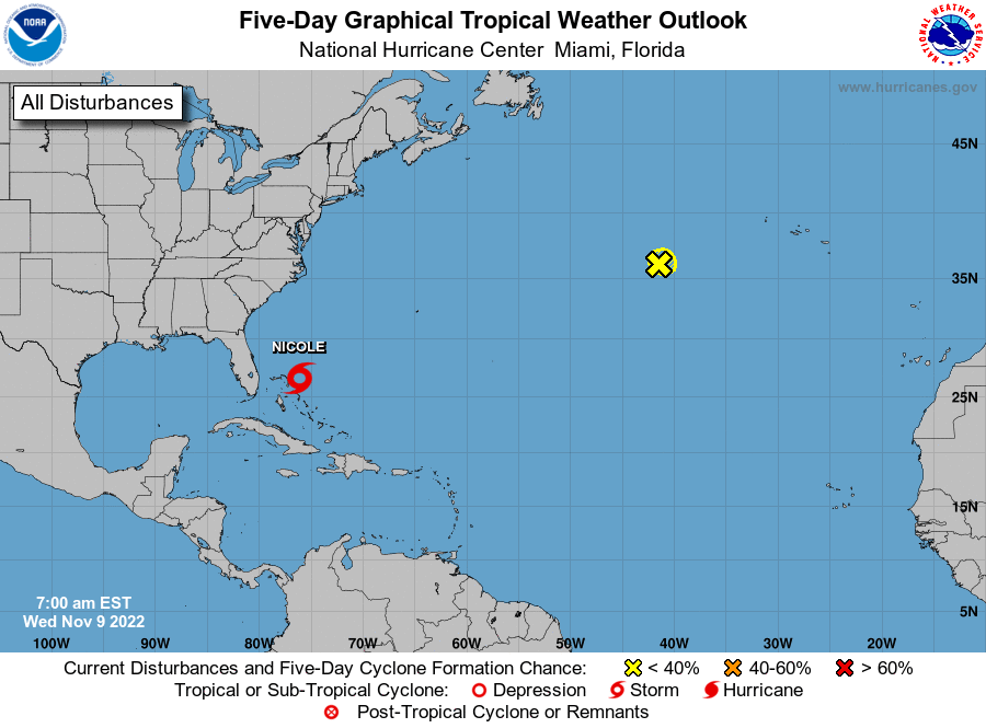 Tropical Storm Nicole Bears Down on the Bahamas, Florida