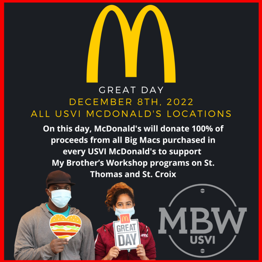 Buy A Big Mac From Any USVI McDonald's Today and Support My Brother's Workshop