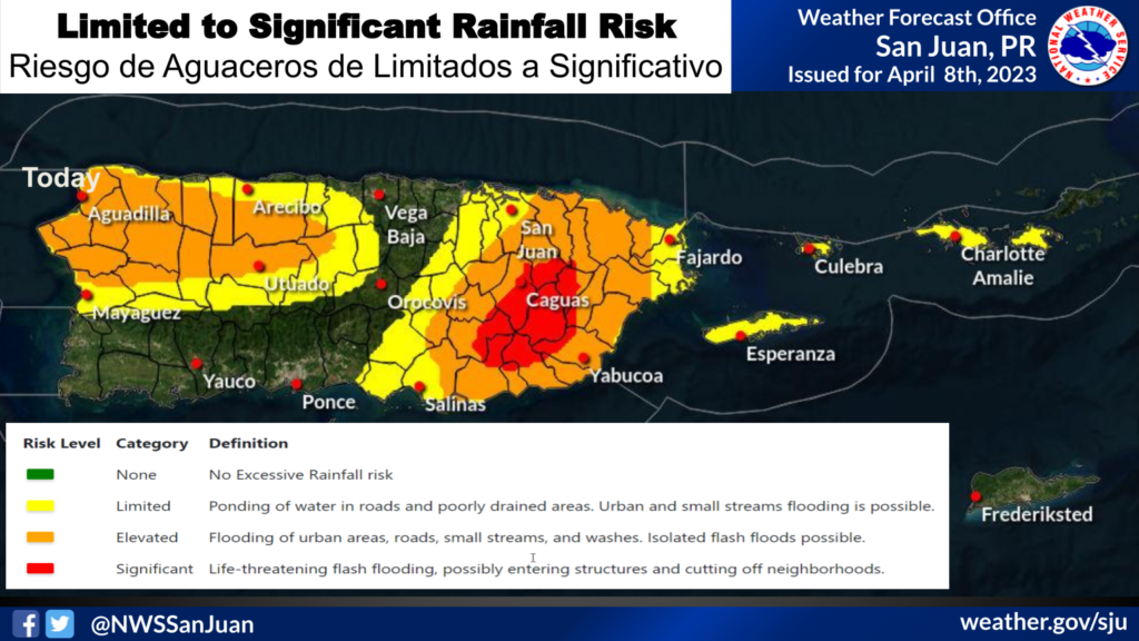 Threat of 'Excessive Rainfall' 70 Percent For Vieques and Parts of Puerto Rico: NWS