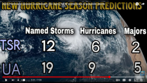 Arizona University Predicts One Less Named Storm This Season - 12 - Down From 13