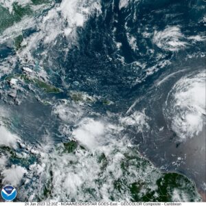 Tropical Storm Bret Swirled Near St. Vincent; Tropical Storm Cindy Sweeps North