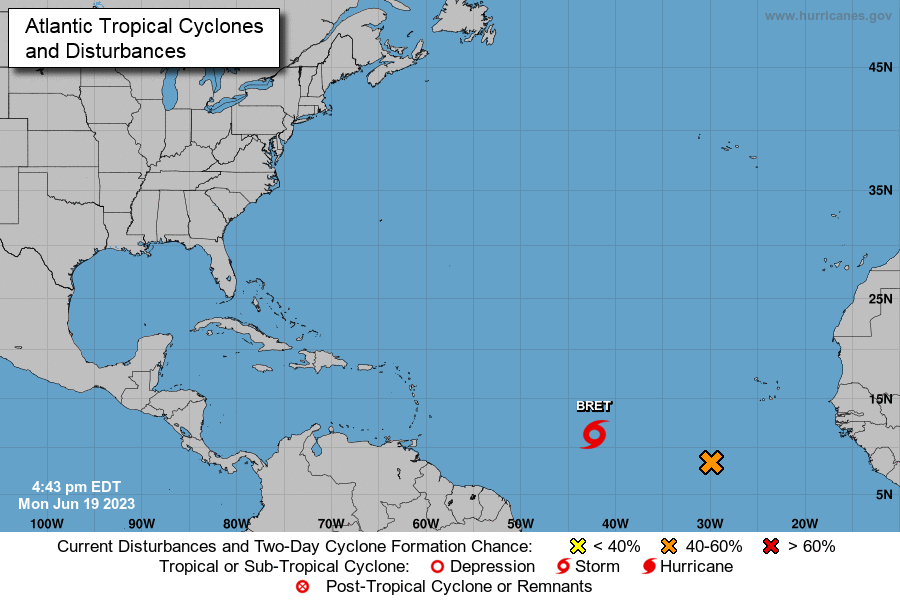Tropical Storm Bret Forms, Could Pass Near USVI, Puerto Rico As Hurricane This Week