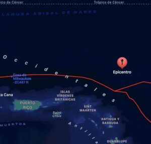 6.6 magnitude quake strikes in the Atlantic Ocean near the northern Caribbean