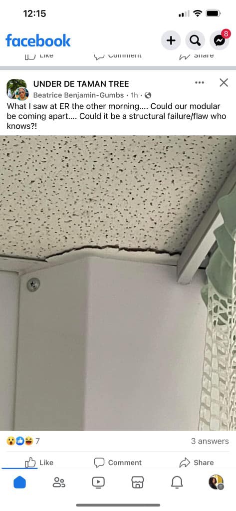 Hospital Says Crack In Ceiling Is Not Evidence of A Structural Flaw In ER Modular Unit
