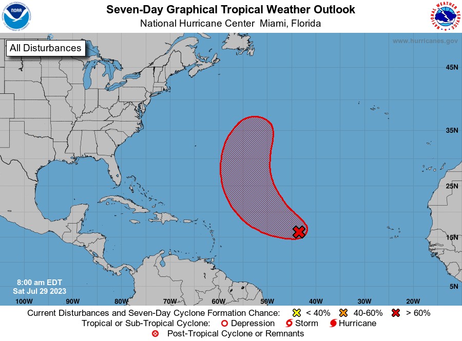 Tropical depression likely to form early next week, NHC says