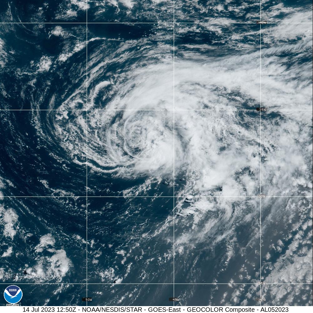 Subtropical Storm Don Forms Over The Central Atlantic Virgin Islands