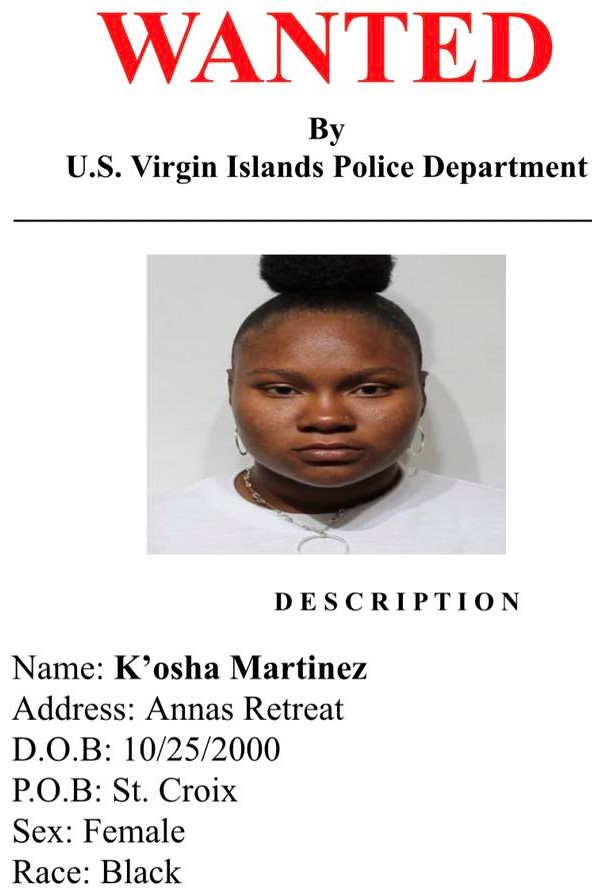 Help Police Find Wanted St. Croix Woman Living On St. Thomas