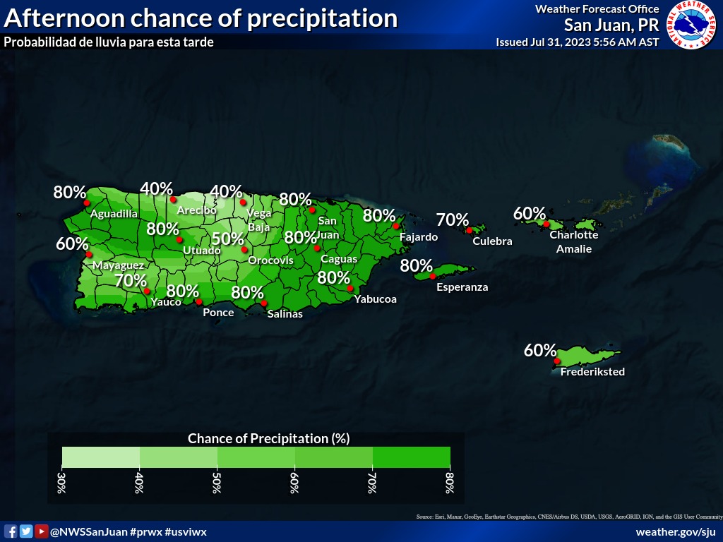 NWS Forecasts Afternoon Showers For Today