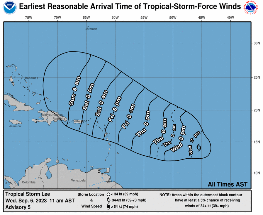 Tropical Storm Lee forecast to strengthen into hurricane as it churns in Atlantic towards Caribbean