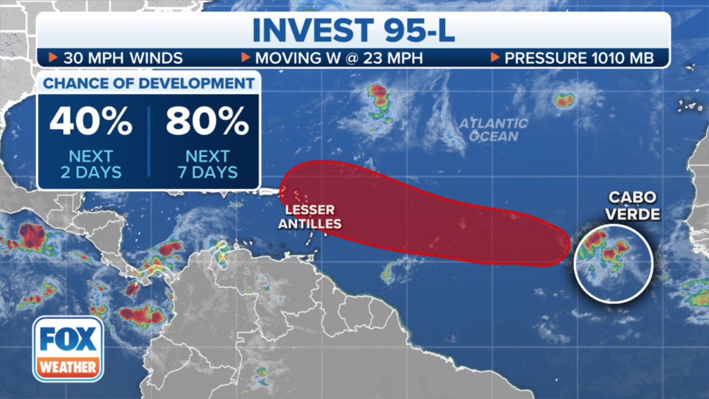 Invest 95L Could Visit Us As A Storm On Friday