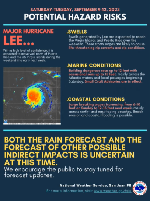 Hurricane Lee barrels through open Atlantic waters as the season’s first Category 5 storm