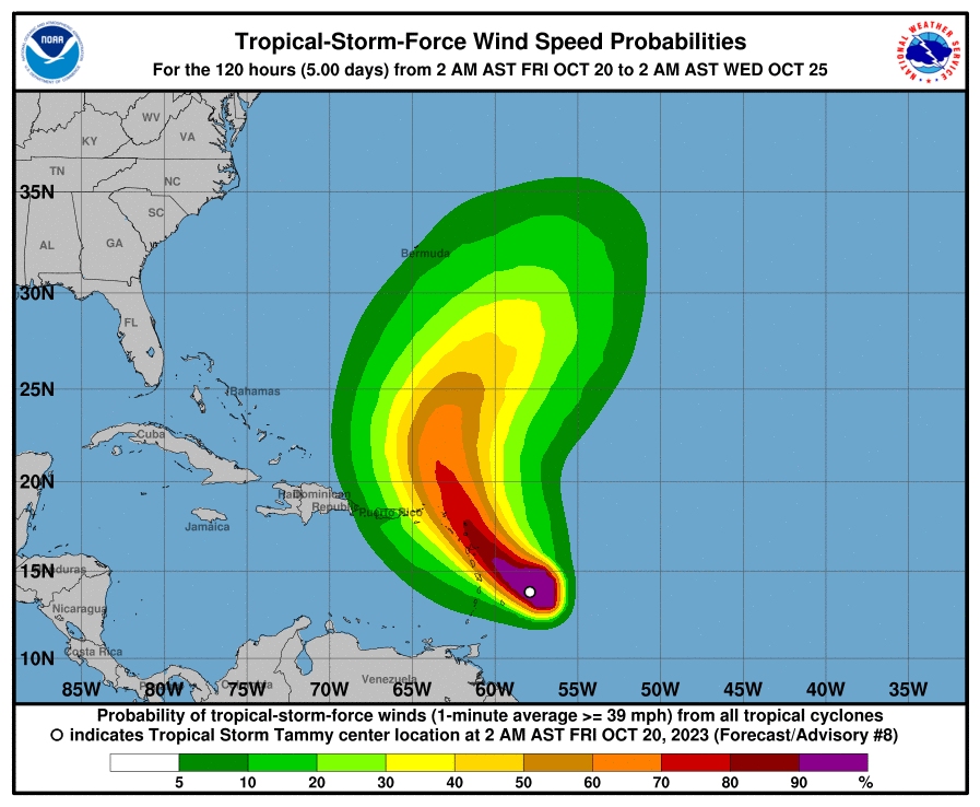Tropical Storm Tammy Headed To Guadeloupe First