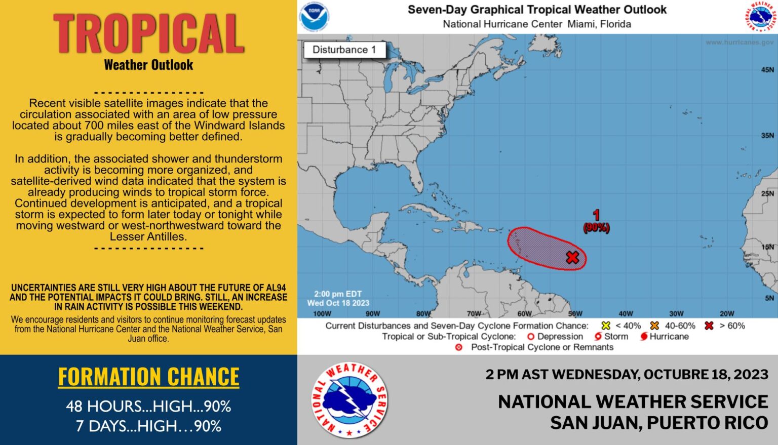 Tropical Storm Tammy Forms In Atlantic, NHC Says – Virgin Islands Free ...