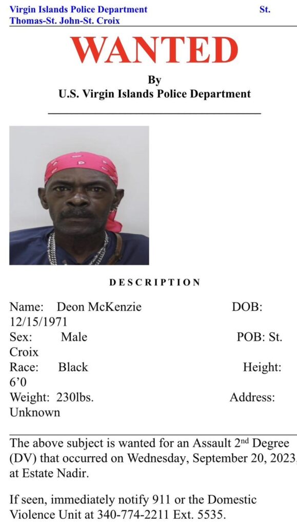 Help Cops Find St. Croix Man Wanted for Domestic Violence in St. Thomas