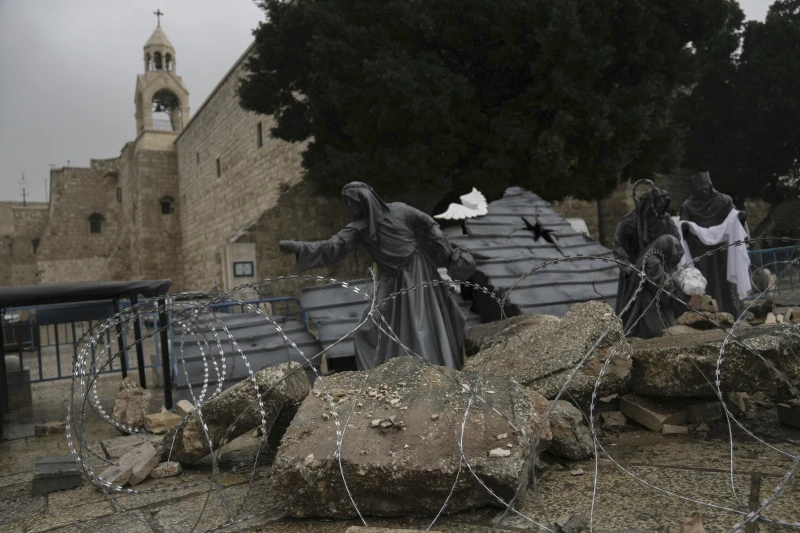 On Christmas Eve, Bethlehem resembles a ghost town. Celebrations are halted due to Israel-Hamas war