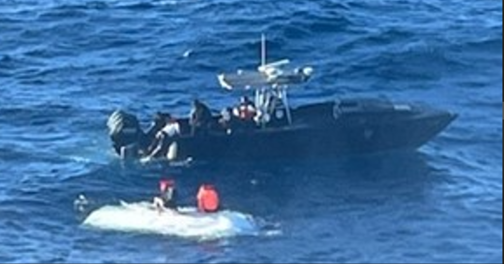 Coast Guard, PRPD rescue three men whose boat capsized in rough seas today