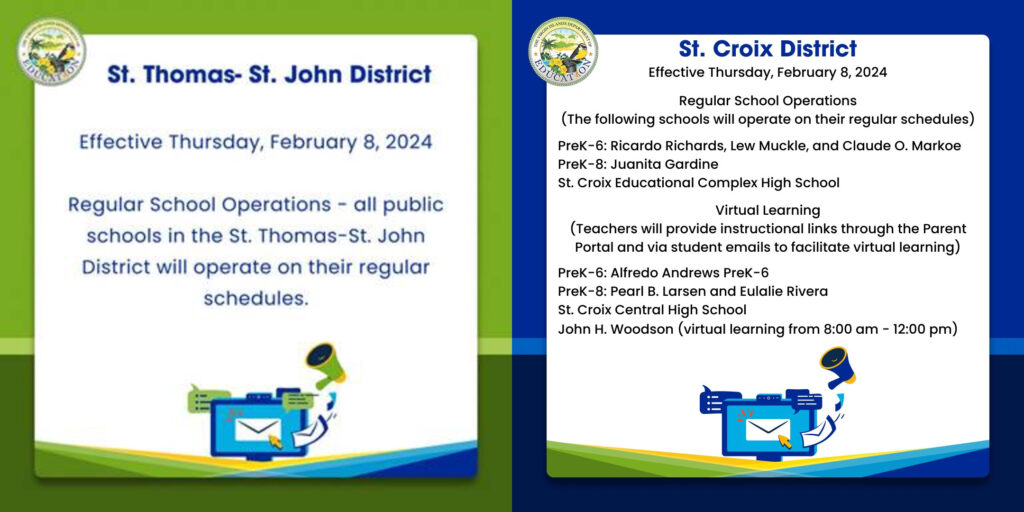 Classes Are Back In Session For All Public Schools In St. Thomas-St. John