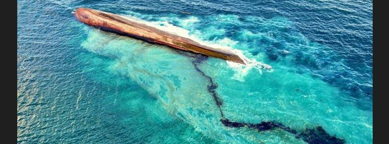 Mystery ship capsizes off Tobago, triggering massive oil spill and national emergency