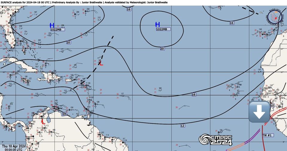 Barbados Weather Service spots nascent hurricane season's first tropical wave