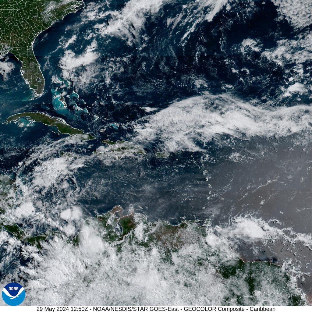 Now it's 4 ... tropical waves in and around the Caribbean