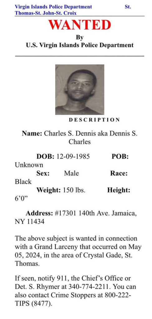 Help cops find grand larceny suspect on St. Thomas