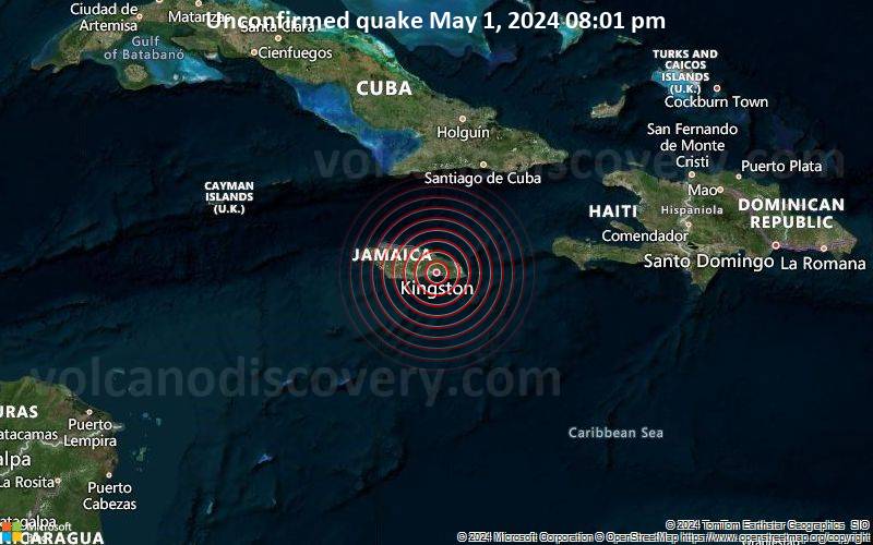 'Moderate' 4.3 magnitude earthquake strikes Jamaica