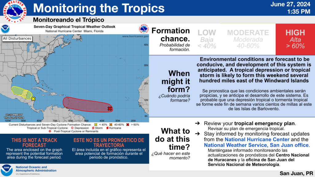 Tropical Storm Beryl to pass well south of St. Croix