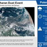 Dense cloud of Saharan dust sets in