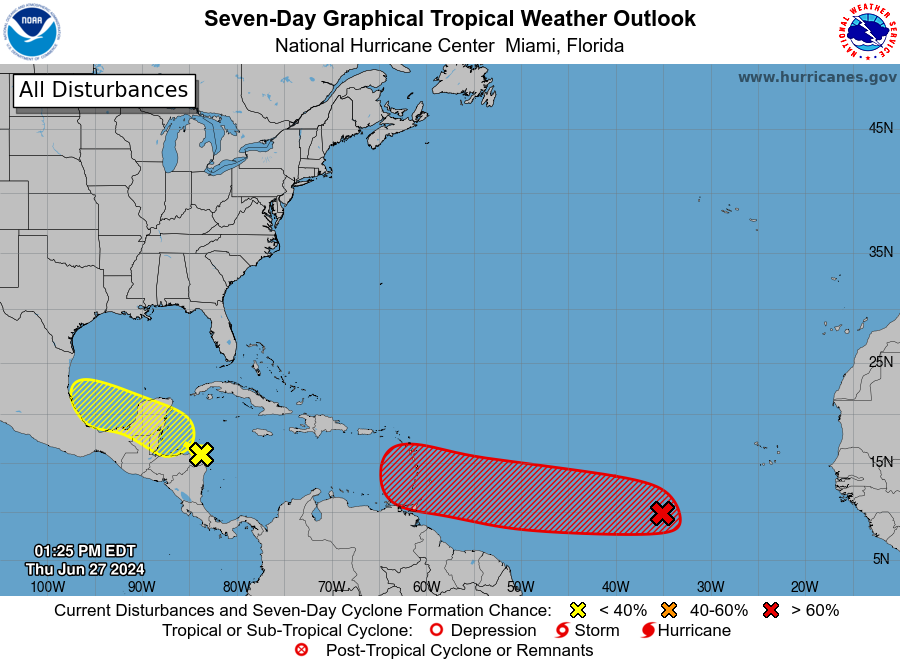 Tropical Storm Beryl to pass well south of St. Croix