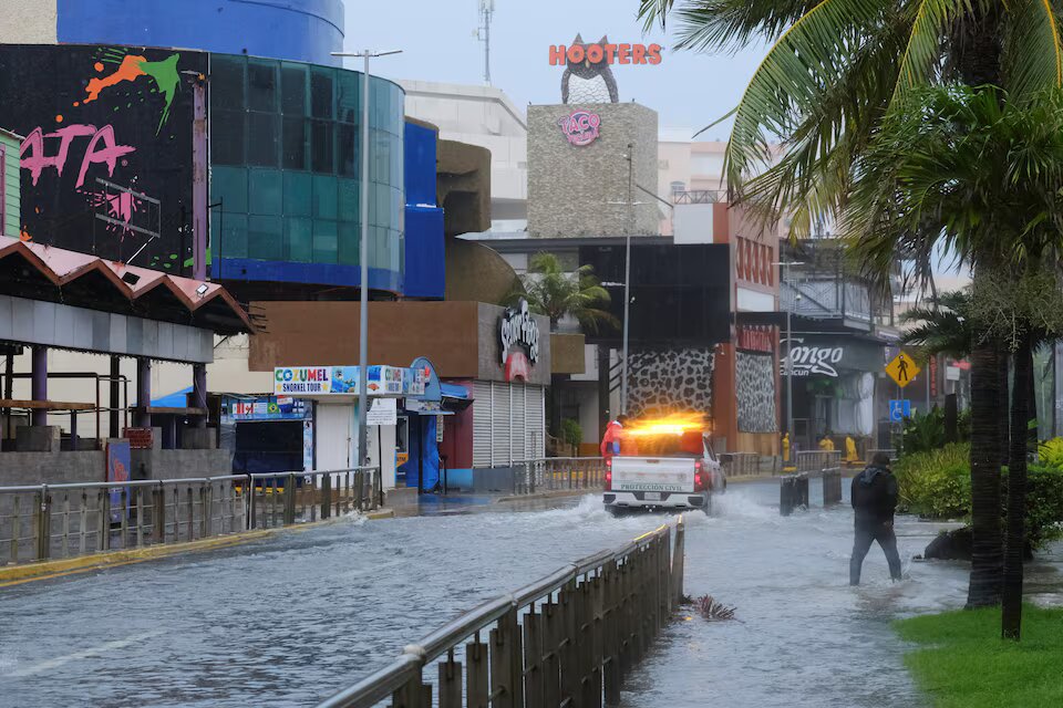 Hurricane Beryl lashes Mexican coast near top beaches after Caribbean destruction