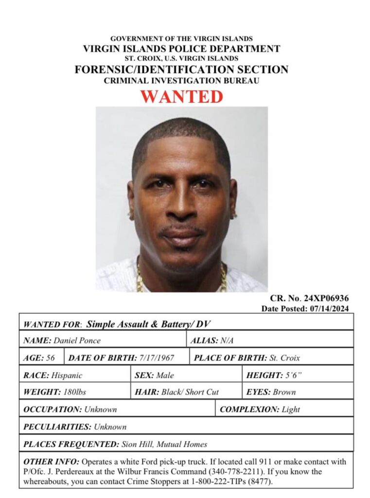 Help police find St. Croix man wanted for assault and battery