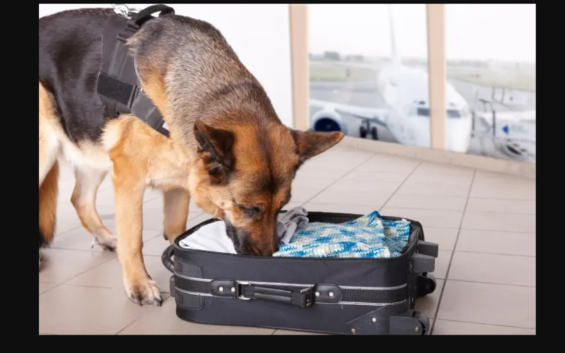 Drug-sniffing dog not fooled by woman placing bags of frozen shrimp with the cocaine bricks in her luggage