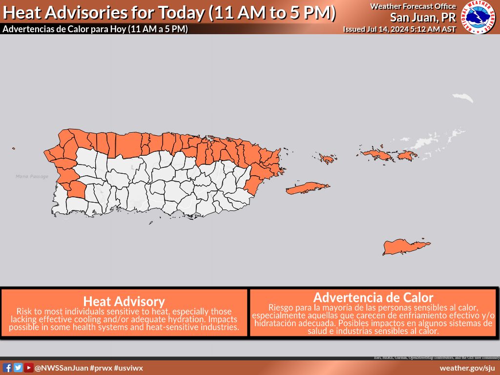 Upper level trough to bring low level moisture; rip current risk for St. Croix