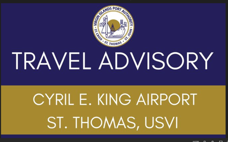 VIPA issues travel advisory for Cyril E. King Airport in St. Thomas